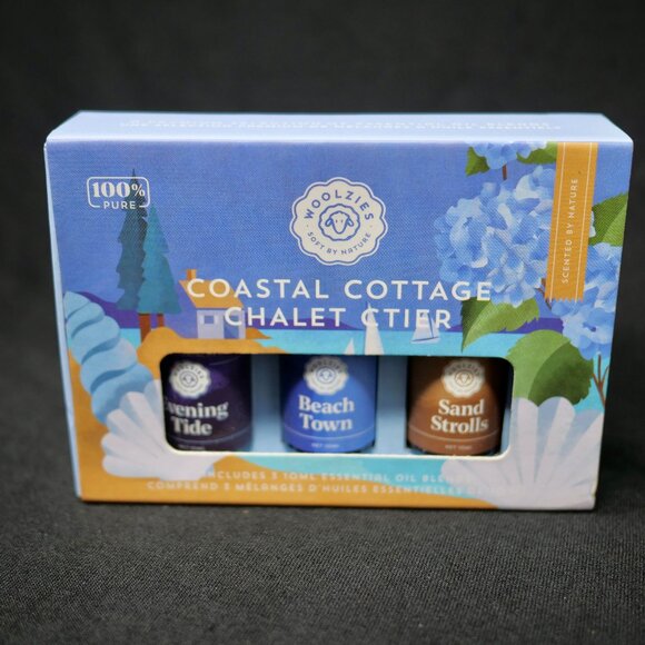 NEW Woolzies COASTAL COTTAGE Beach 100% Pure Essential Oil Blends 3 Pack 10ml - Picture 1 of 4